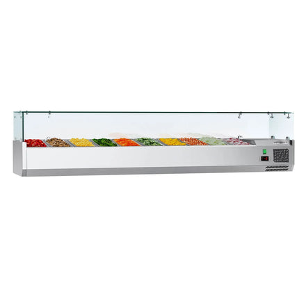 GGM Gastro Countertop Prep Well / Refrigerated Topping Unit ECO - 2000x335mm - 10x GN 1/4
