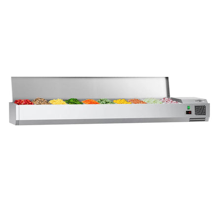 GGM Gastro Countertop Prep Well / Refrigerated Topping Unit ECO - 2000x335mm - 10x GN 1/4