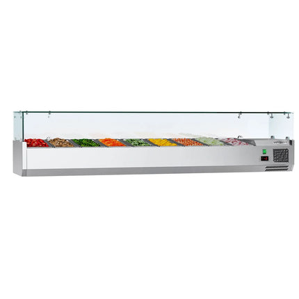 GGM Gastro Countertop Prep Well / Refrigerated Topping Unit ECO - 2000x395mm - 9x GN 1/3