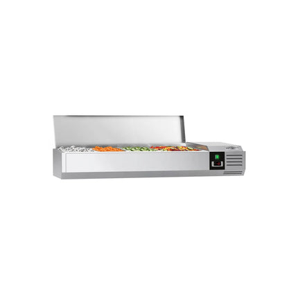 GGM Gastro Countertop Prep Well / Refrigerated Topping Unit PREMIUM - 1200x395mm - 4x GN 1/3