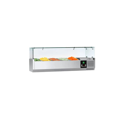 GGM Gastro Countertop Prep Well / Refrigerated Topping Unit PREMIUM - 1200x335mm - 5x GN 1/4