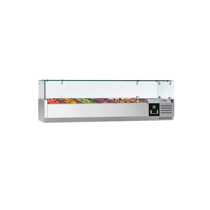 GGM Gastro Countertop Prep Well / Refrigerated Topping Unit PREMIUM - 1400x395mm - 6x GN 1/3