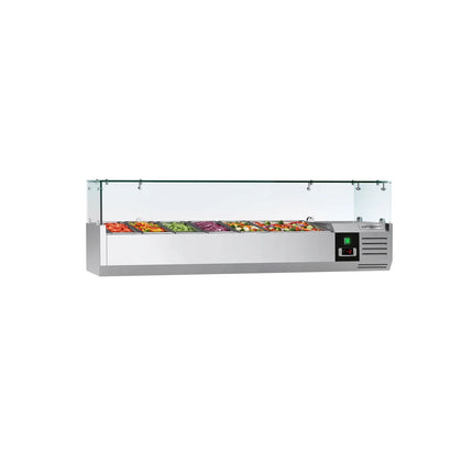 GGM Gastro Countertop Prep Well / Refrigerated Topping Unit PREMIUM - 1500x395mm - 6x GN 1/3