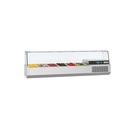 GGM Gastro Countertop Prep Well / Refrigerated Topping Unit PREMIUM - 1550x390mm - 6x GN 1/3