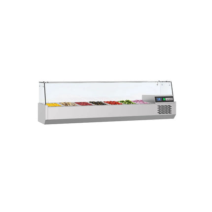 GGM Gastro Countertop Prep Well / Refrigerated Topping Unit PREMIUM - 1600x460mm - 6x GN 1/3