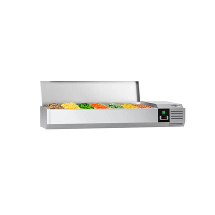 GGM Gastro Countertop Prep Well / Refrigerated Topping Unit PREMIUM - 1600x395mm - 7x GN 1/3