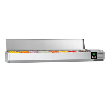 GGM Gastro Countertop Prep Well / Refrigerated Topping Unit PREMIUM - 1800x395mm - 8x GN 1/3
