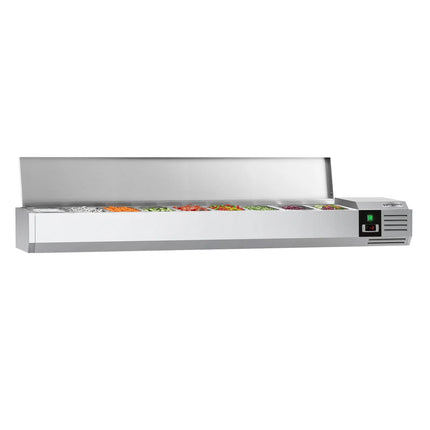 GGM Gastro Countertop Prep Well / Refrigerated Topping Unit PREMIUM - 1800x335mm - 8x GN 1/4
