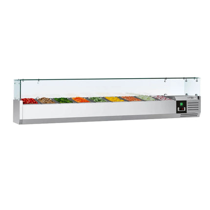 GGM Gastro Countertop Prep Well / Refrigerated Topping Unit PREMIUM - 2000x395mm - 9x GN 1/3