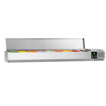 GGM Gastro Countertop Prep Well / Refrigerated Topping Unit PREMIUM - 2000x395mm - 9x GN 1/3