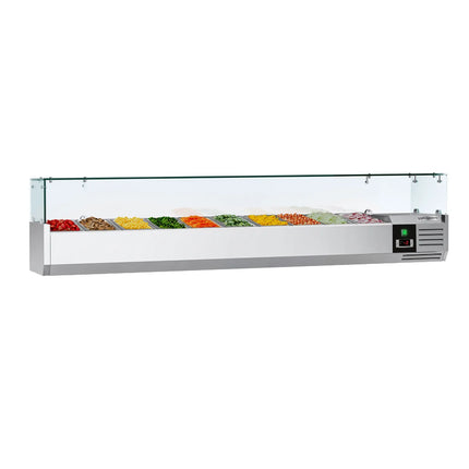 GGM Gastro Countertop Prep Well / Refrigerated Topping Unit PREMIUM - 2000x335mm - 10x GN 1/4