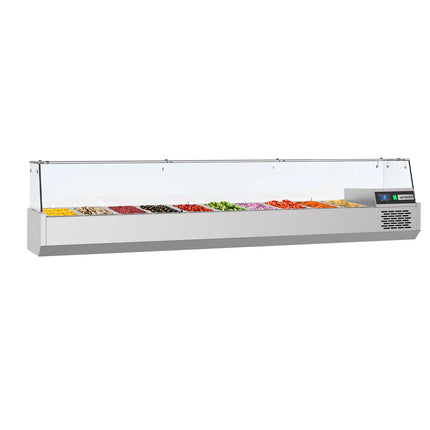 GGM Gastro Countertop Prep Well / Refrigerated Topping Unit PREMIUM - 2100x390mm - 10x GN 1/3