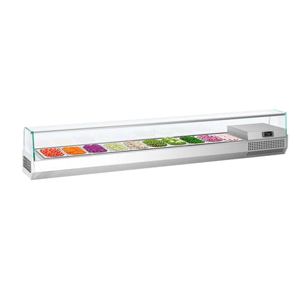 GGM Gastro Countertop Prep Well / Refrigerated Topping Unit PREMIUM PLUS - 2300x413mm - 10x GN 1/3