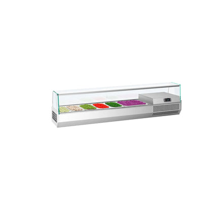 GGM Gastro Countertop Prep Well / Refrigerated Topping Unit PREMIUM PLUS - 1733x353mm - 7x GN 1/4