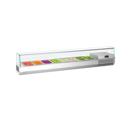 GGM Gastro Countertop Prep Well / Refrigerated Topping Unit PREMIUM PLUS - 1976x413mm - 8x GN 1/3