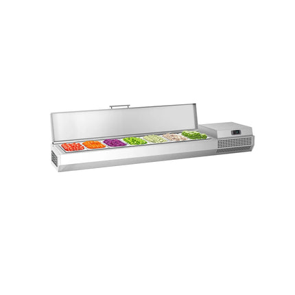 GGM Gastro Countertop Prep Well / Refrigerated Topping Unit PREMIUM PLUS - 1733x413mm - 6x GN 1/3