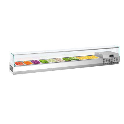 GGM Gastro Countertop Prep Well / Refrigerated Topping Unit PREMIUM PLUS - 2300x353mm - 11x GN 1/4