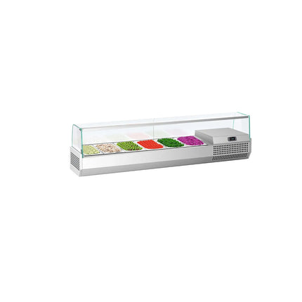 GGM Gastro Countertop Prep Well / Refrigerated Topping Unit PREMIUM PLUS - 1733x413mm - 6x GN 1/3