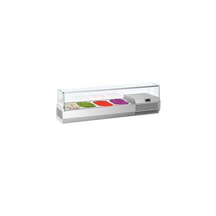 GGM Gastro Countertop Prep Well / Refrigerated Topping Unit PREMIUM PLUS - 1328x413mm - 4x GN 1/3