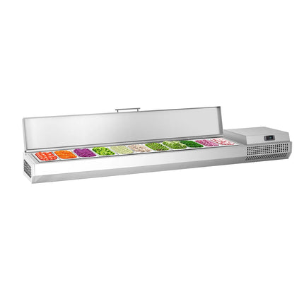 GGM Gastro Countertop Prep Well / Refrigerated Topping Unit PREMIUM PLUS - 2300x353mm - 11x GN 1/4