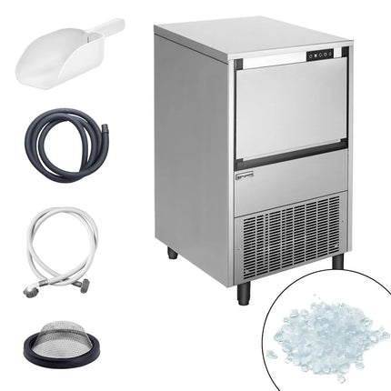 GGM Gastro Crushed Ice Machine - 56kg/24h - 430W - Stainless steel - incl. 20kg storage bin