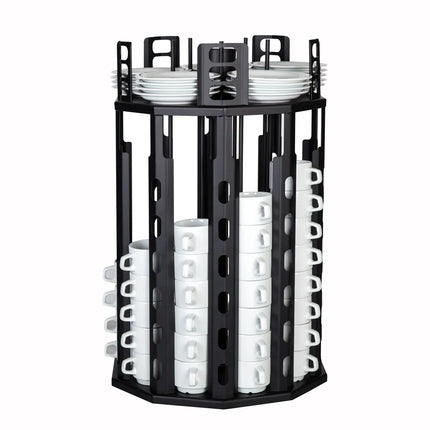 GGM Gastro Cup Dispenser - rotating - Black - Stainless Steel - Countertop Version