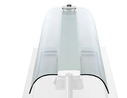 GGM Gastro Curved Glass Sneeze Screen – Double-sided – for Drop-in Counters - 2110mm - for BA216, WA216, KA216, PA216, EA216