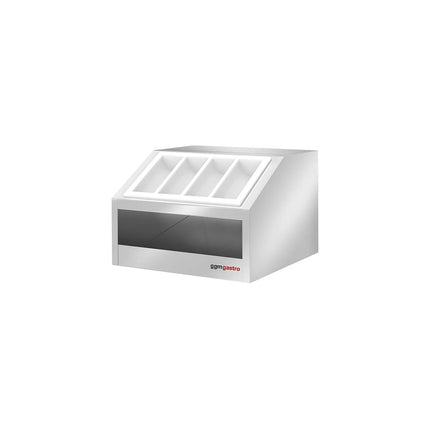 GGM Gastro Cutlery & crockery rack KOPENHAGEN - 620x650mm - Height: 450mm - Stainless steel - Countertop model