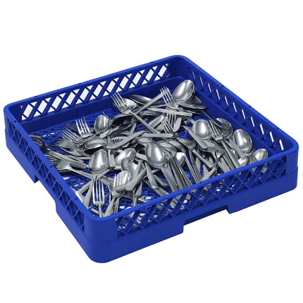 GGM Gastro Cutlery Dishwasher Rack - 500x500mm - Blue - for commercial cutlery