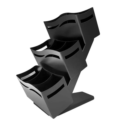 GGM Gastro Cutlery Pot Holder - Stainless steel - with 3x 3 shelves - Black