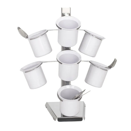 GGM Gastro Cutlery Tray - Ø 100mm - Stainless steel - with 7 shelves - with 7 compartments