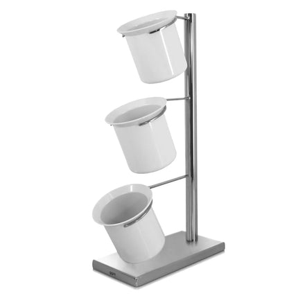 GGM Gastro Cutlery Tray - 130x270mm - Height: 550mm - Stainless steel - with 3x 1 shelves - with 3 compartments - Chrome