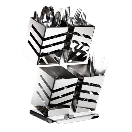 GGM Gastro Cutlery Tray - 220x210mm - Height: 350mm - Stainless steel - with 4 compartments