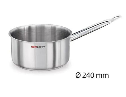 GGM Gastro Deep Saucepan - Stainless Steel - 7 L - Ø 240 mm - Induction Compatible