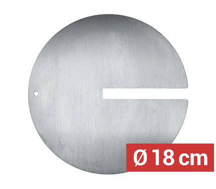 GGM Gastro Đĩa Xiên Kebab Có Rãnh - Ø180mm - Thép Không Gỉ - Cho Xiên 12x12mm