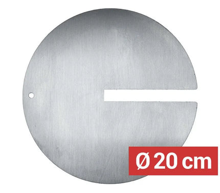 GGM Gastro Đĩa Xiên Kebab Có Rãnh - Ø200mm - Thép Không Gỉ - Cho Xiên 12x12mm