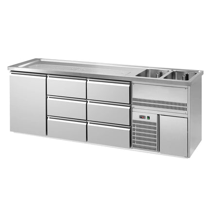 GGM Gastro Direct Draw Beer Dispenser / Kegerator PREMIUM – 2500×700 mm – 6-Drawer