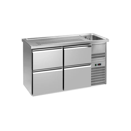 GGM Gastro Direct Draw Beer Dispenser / Kegerator PREMIUM PLUS - 1550x700mm - 4 Drawers