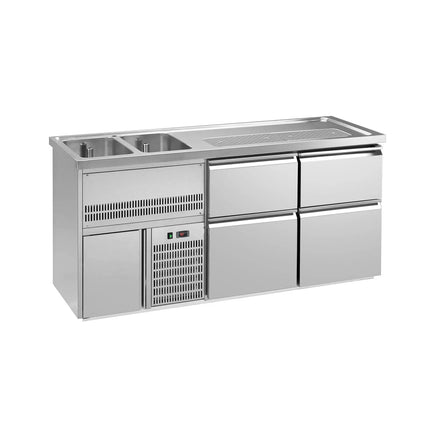 GGM Gastro Direct Draw Beer Dispenser / Kegerator PREMIUM PLUS- 1950x700mm - with 4 drawers