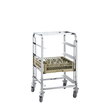 GGM Gastro Dishwasher Basket Trolley - for 4 Baskets Basket Size: 500x500 mm & 400x500 mm Baskets