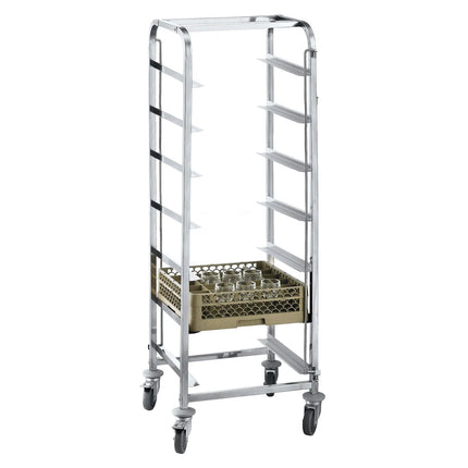 GGM Gastro Dishwasher Basket Trolley - for 7 Baskets - Basket Size: 400x400mm