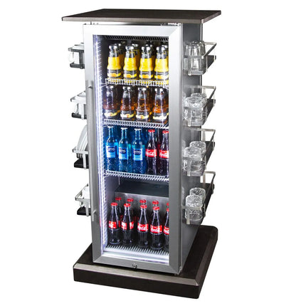 GGM Gastro Display Fridge - 565mm - 75 Litres - with 1 hinged glass door - LED lighting - digital controller with temperature display - Temperature range 0 to 6 °C