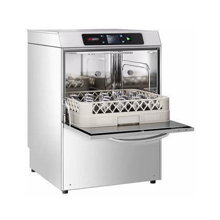 GGM Gastro Double-skinned Compact Glasswasher - Digital - 3.4kW - with Drain Pump, Detergent & Rinse Aid Pumps & Wi-Fi Option