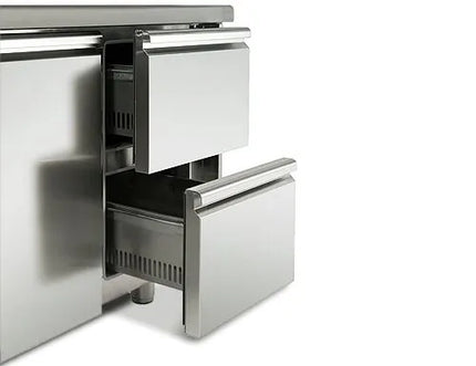 GGM Gastro Drawer kit - Stainless steel - 450x600x330mm - GN 1/2 - for KTS series - 2x 1/2 drawers; smooth surface; self-closing drawers