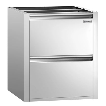 GGM Gastro Drawer Unit PREMIUM – 2 drawers - 400x760mm - Under-Counter Module - for ATK 800mm deep
