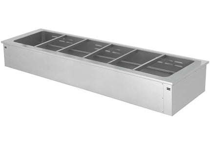 GGM Gastro Drop-in Bain Marie - 2110mm - 6x GN 1/1 - 200mm deep - Wet Heat - 4,38 kW