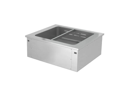 GGM Gastro Drop-in Bain Marie - 800mm - 2x GN 1/1 - 200mm deep - Wet Heat - 1,46 kW