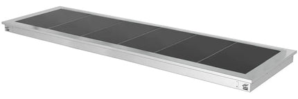 GGM Gastro Drop-in Hot Plate - Stainless Steel - 2100mm - 6x GN 1/1 - 2.7 kW