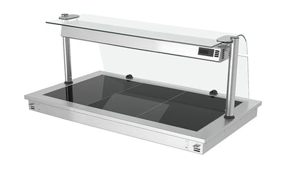 GGM Gastro Drop-in Hot Plate Stainless Steel with Ceramic Glass Surface - 1135mm - 3x GN 1/1 - 1.35 kW
