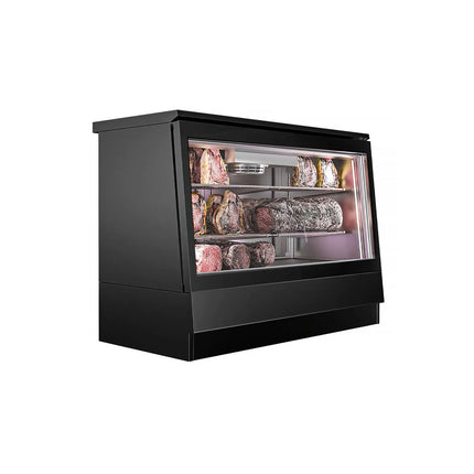 GGM Gastro Dry Ageing Fridge - 1384x740mm - with 2 glass doors - Black